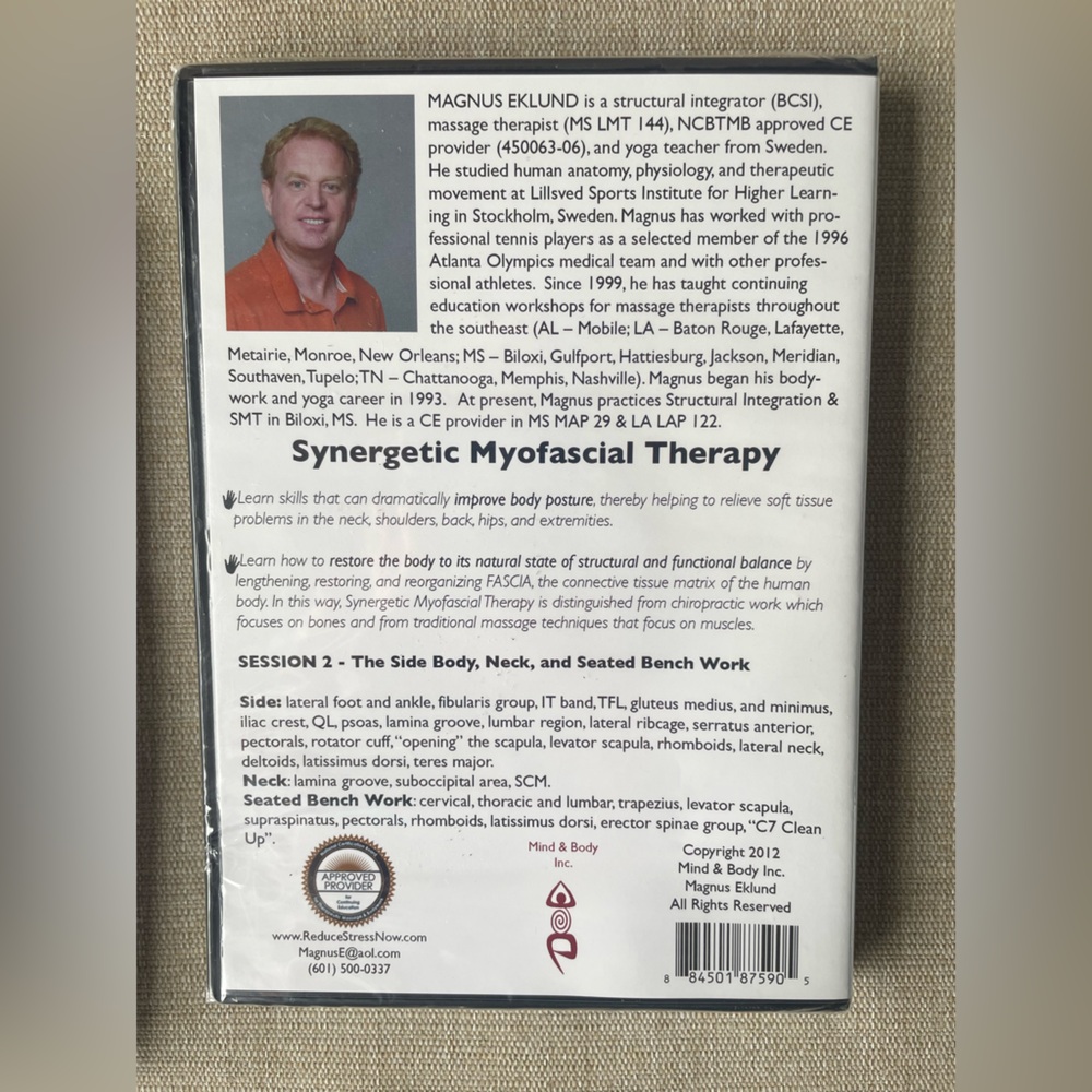 Synergetic Myofascial Therapy DVD - 3 instructional DVDs - Picture 6 of 8